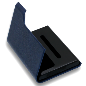 porte-cartes de visite en similicuir et métal – Image 5