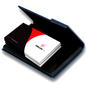 porte-cartes de visite en similicuir et métal – Image 3