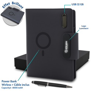 coffret note-book publicitaire avec powerbank et usb – Image 6