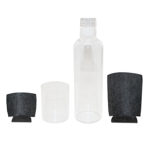 coffret bouteille et 2 tasses en verre – Image 3