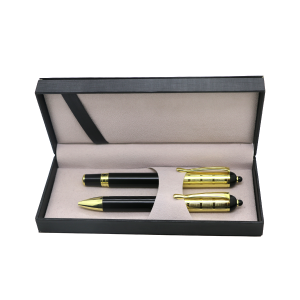parure de stylos dorés avec boite – Image 3
