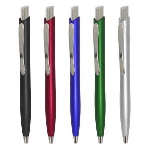 stylo en plastique effet métallique coloré – Image 4