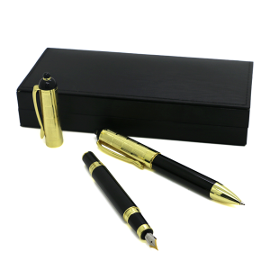 parure de stylos dorés avec boite – Image 6