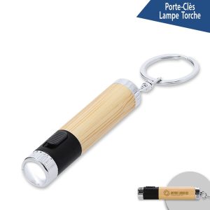 porte clés lampe torche en bambou – Image 3