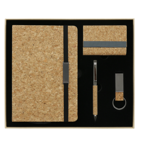 coffret cadeau 4 pièces en liège et métal – Image 9