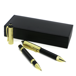 parure de stylos dorés avec boite – Image 9