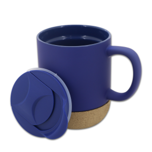 mug 380 ml en porcelaine et liège avec couvercle – Image 13