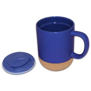 mug 380 ml en porcelaine et liège avec couvercle – Image 14