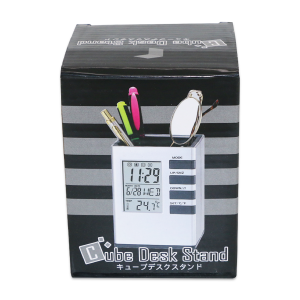 pot à crayon publicitaire avec horloge digitale – Image 5