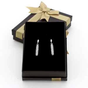 boucles d’oreilles mini b swarovski – Image 3