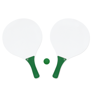 raquettes de plage publicitaires en bois bicolor – Image 3