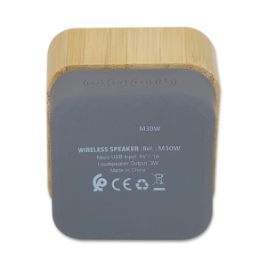 haut-parleur sans fil en bambou – Image 4