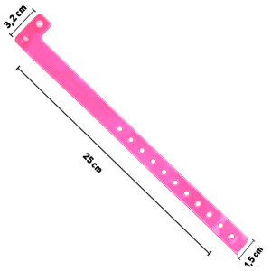 bracelet jetable en vinyle fluorescent – Image 4