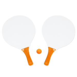 raquettes de plage publicitaires en bois bicolor – Image 5