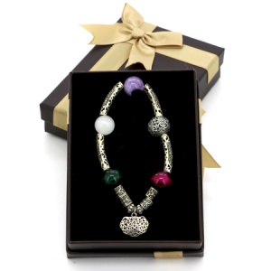 bracelet argent pierres multi – Image 4