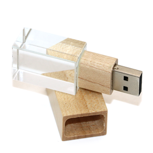 usb 16 gb personnalisable en bois et cristal – Image 3