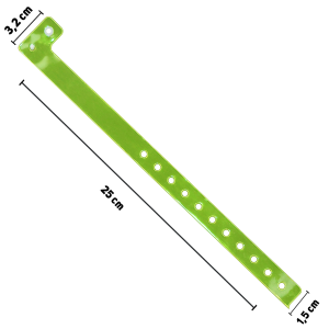 bracelet jetable en vinyle fluorescent – Image 6