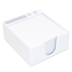 Cube bloc papier blanc en plastique – Image 3
